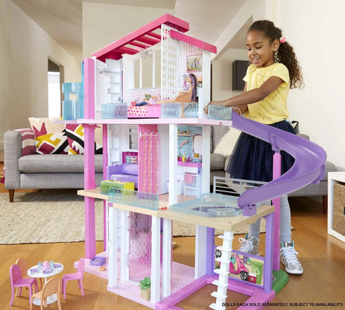 2026 2025 Casa delle bambole Barbie DreamHouse con oltre 70 accessori,ascensore funzionante,luci e suoni -