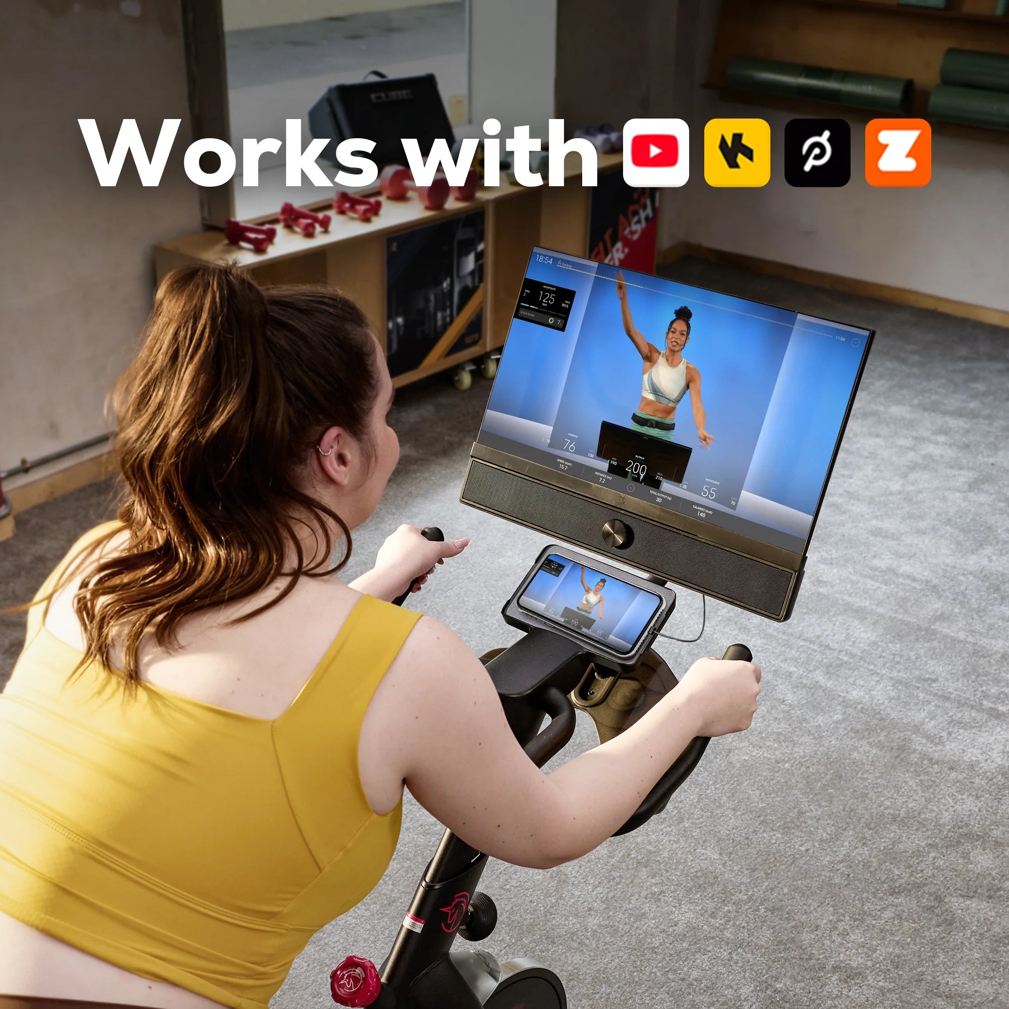 2026 2025 Vélo d’Appartement Yesoul G1M Plus avec Écran 21,5" Full HD Rotatif et Résistance Magnétique Silencieuse à 100 Niveaux – Expérience Immersive, Audio Puissant et Données en Temps Réel pour Tous les Niveaux de Fitness