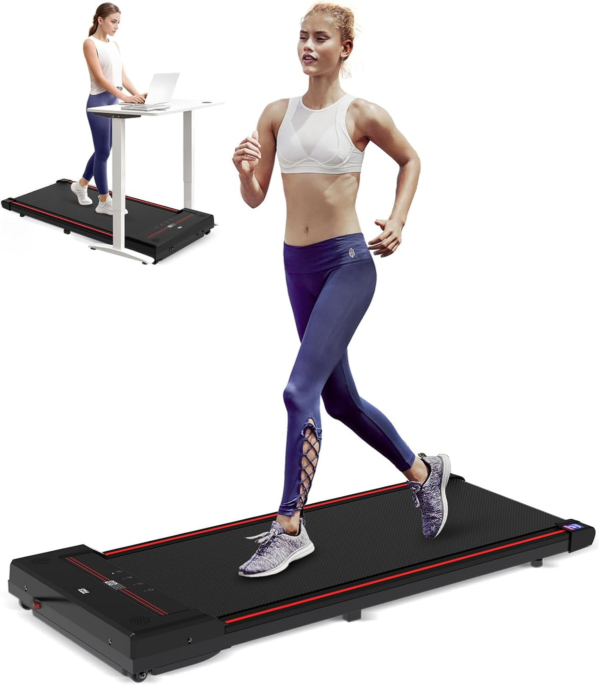 2026 2025 Sperax Tapis de Marche Vibrant avec Application, Tapis de Course 3 en 1 Sous Bureau, 2,5HP Faible Bruit, Tapis de Marche avec Télécommande, Tapis de Course Portable pour Bureau à Domicile