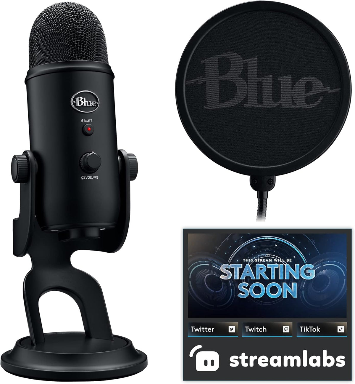 2026 2025 Logitech for Creators Microphone USB Blue Yeti (Noir)