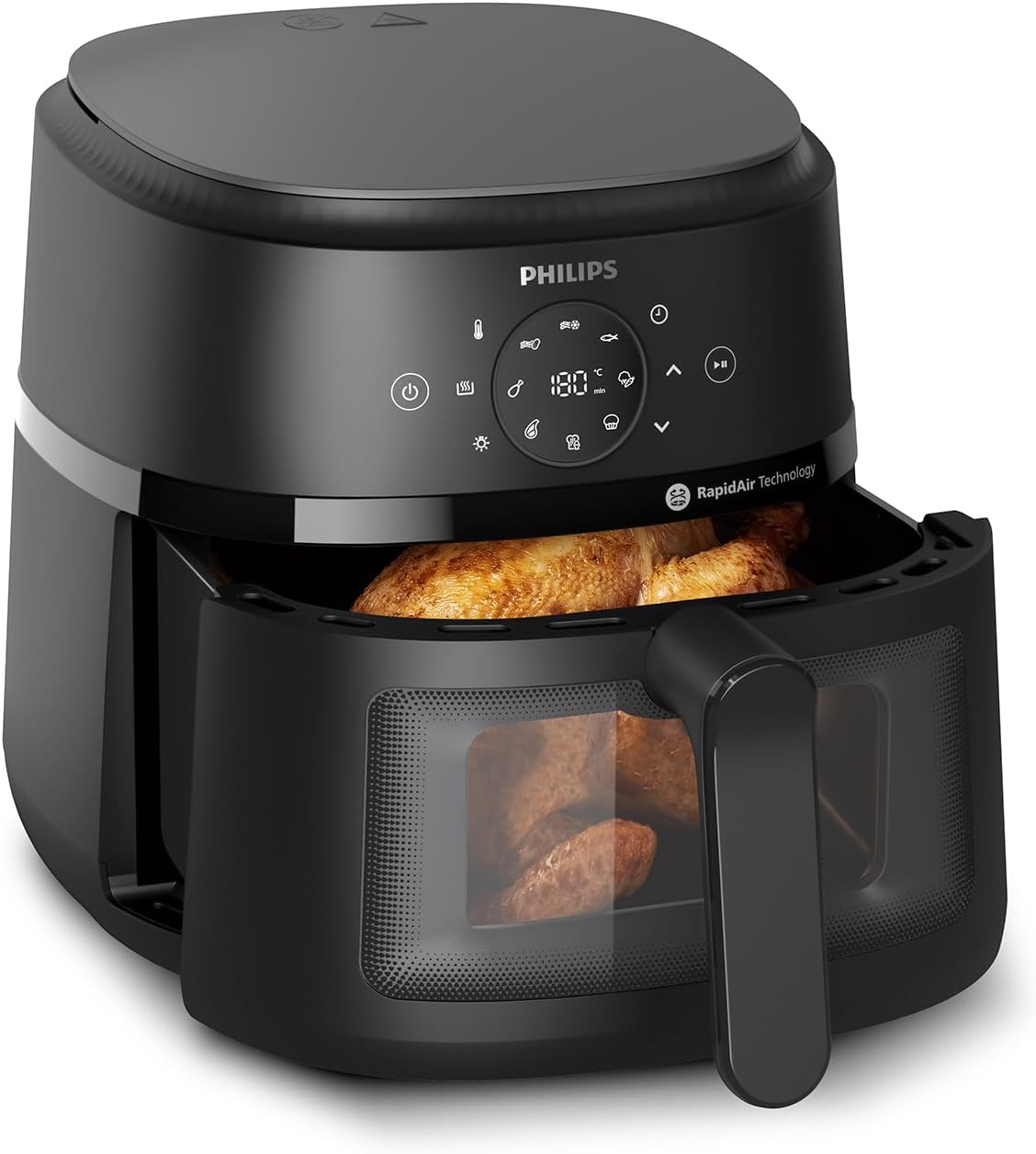 2026 2025 Friteuse à air Philips série 3000 7,2 L, fenêtre de cuisson, friteuse 16 en 1
