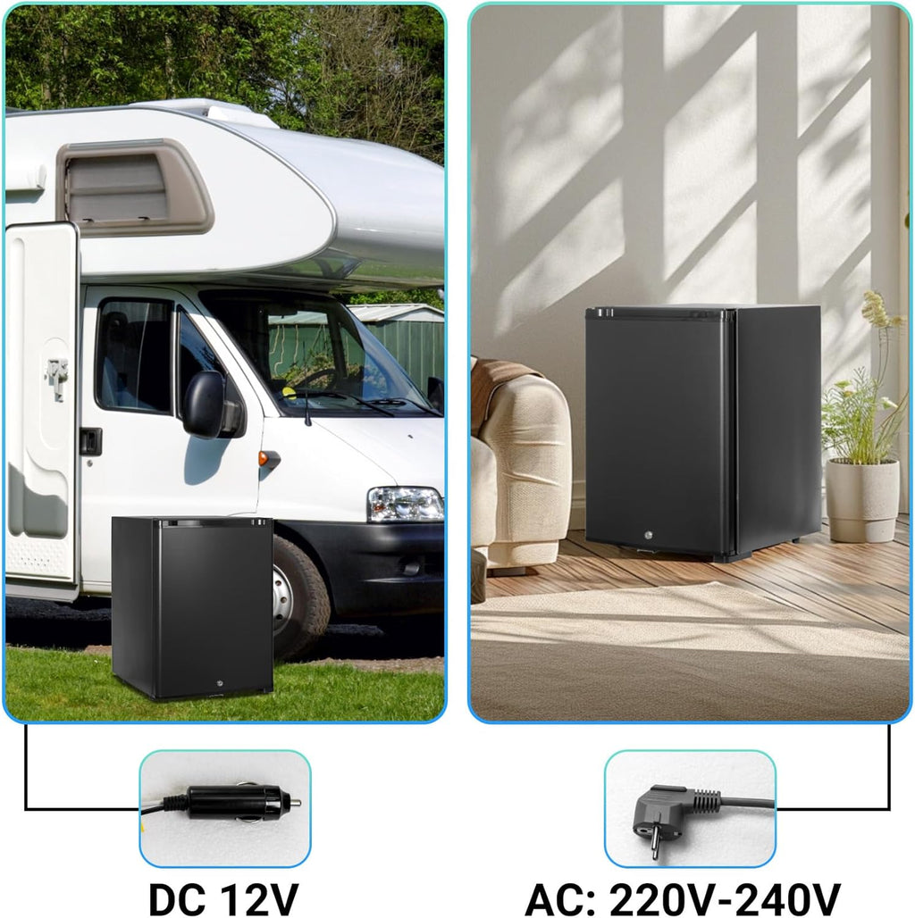 2026 Frigo 12V,Réfrigérateur Camping 12V 220V 40L,Frigo Caravane,Mini Frigo de Chambre,Frigo 12V Camping Car,Réfrigérateur pour Voiture,Van,Fourgon,Bureau,Gîte - Noir -