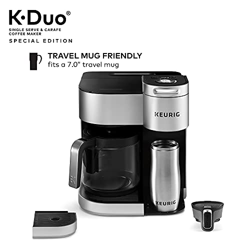 2026 2025 Keurig K-Duo Édition Spéciale – Machine à Café Tasse & Carafe, Finition Argentée, Brassage Fort, Édition Limitée