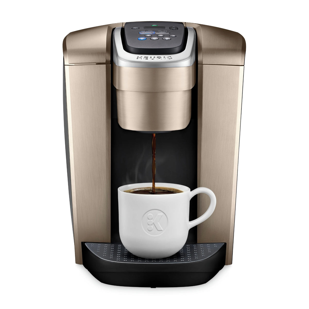 2026 2025 Keurig K-Elite – Machine à Café à Dosettes K-Cup à Portion Unique, Finition Brossée Slate, Programmable pour Café Chaud et Glacé