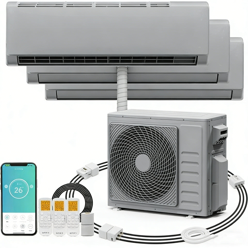 2026 9,000 BTU 19 SEER2 115V Mini Split Air Conditioner with Heat Pump Ductless Inverter & Install Kit