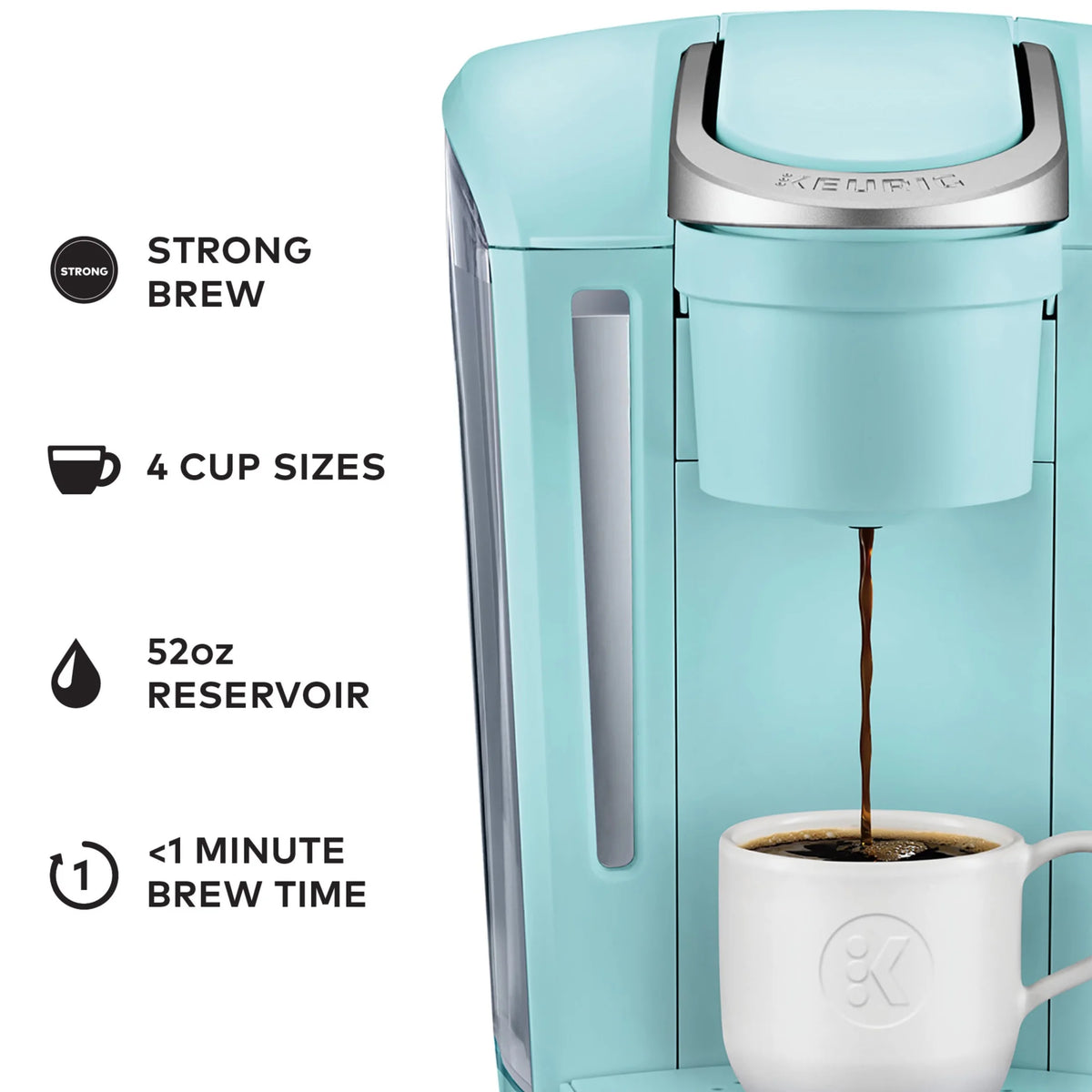2026 2025 Keurig K-Select Machine à Café à Dosettes K-Cup à Usage Unique, Édition Matte White – Infuseur Simple, Fonction Strong Brew et Réservoir 52 oz