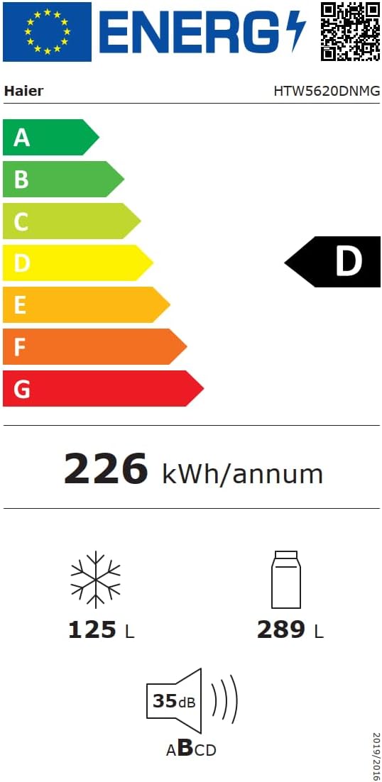 2026 HAIER Réfrigérateur congélateur bas HTW5620DNMG