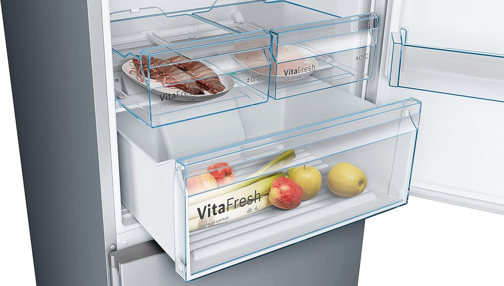 2026 Bosch KGN49XLEA Série 4 - Réfrigérateur Combiné pose-libre - 438 L - 203 x 70 (H x L) - Inox