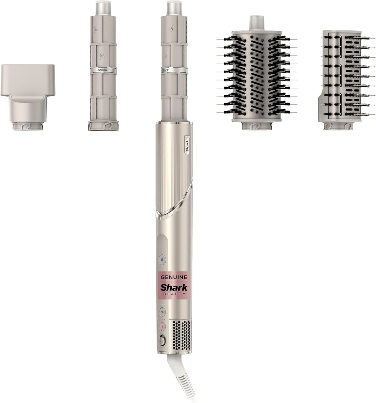 2026 2025 Système de coiffage et de séchage Shark HD430 FlexStyle, sèche-cheveux brosse puissant et multi-styler avec boucleurs Auto-Wrap, brosse plate, brosse ovale et embout concentrateur, coloris Stone