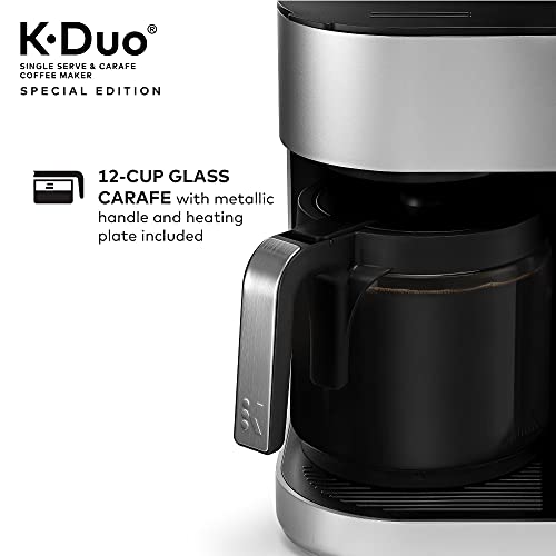 2026 2025 Keurig K-Duo Édition Spéciale – Machine à Café Tasse & Carafe, Finition Argentée, Brassage Fort, Édition Limitée