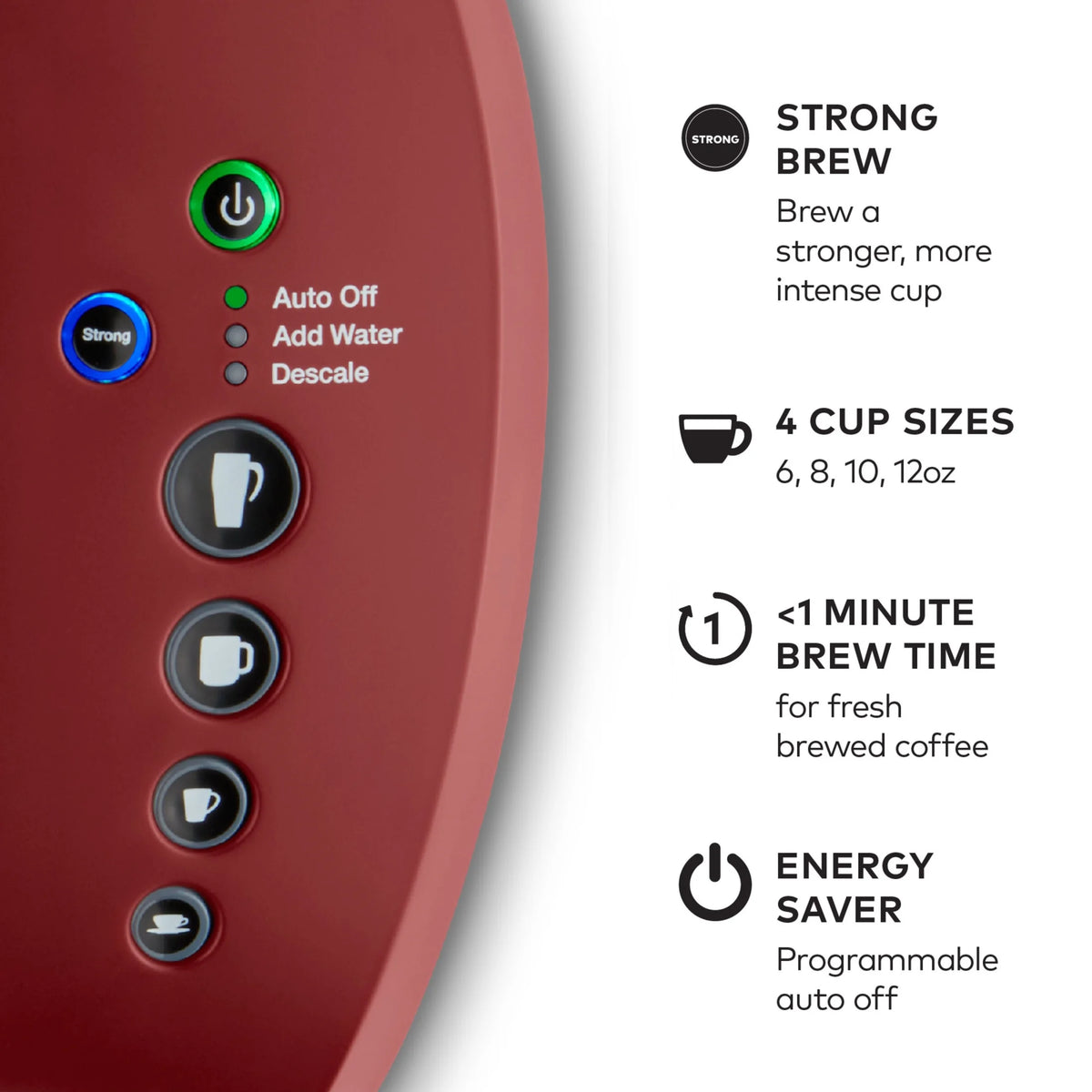 2026 2025 Keurig K-Select Machine à Café à Dosettes K-Cup à Usage Unique, Édition Matte White – Infuseur Simple, Fonction Strong Brew et Réservoir 52 oz