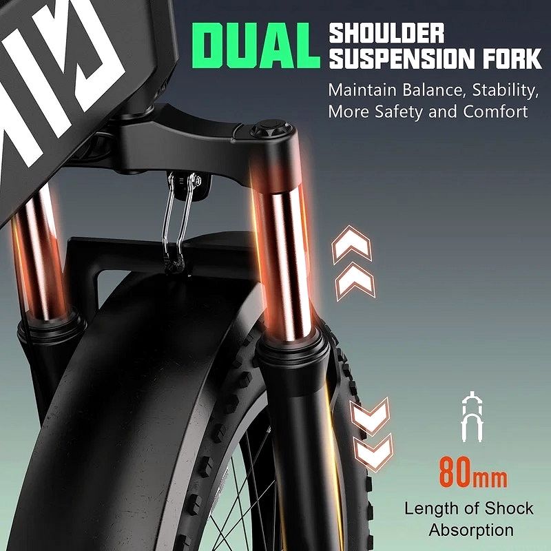 2026 Vélo électrique pliable TST Electric Bike 4.0 à pneus larges – 750 W, batterie 48 V 13 Ah