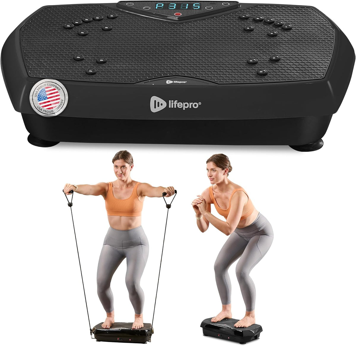 2026 2025 Lifepro Plateforme Vibrante d’Exercice avec Points d’Acupuncture Magnétiques - Plateforme Vibrante pour Tout le Corps pour Débutants et Récupération - Massage Drainage Lymphatique pour Tonification Musculaire et Fitness Général