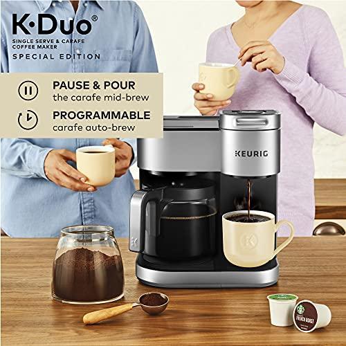 2026 2025 Keurig K-Duo Édition Spéciale – Machine à Café Tasse & Carafe, Finition Argentée, Brassage Fort, Édition Limitée