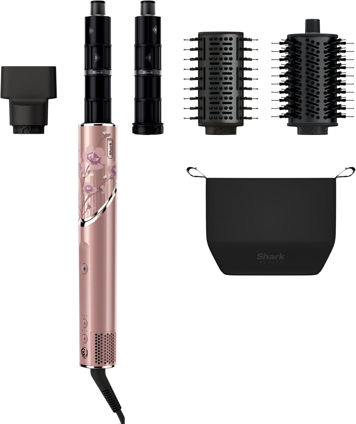 2026 2025 Système de coiffage et de séchage Shark HD430 FlexStyle, sèche-cheveux brosse puissant et multi-styler avec boucleurs Auto-Wrap, brosse plate, brosse ovale et embout concentrateur, coloris Stone