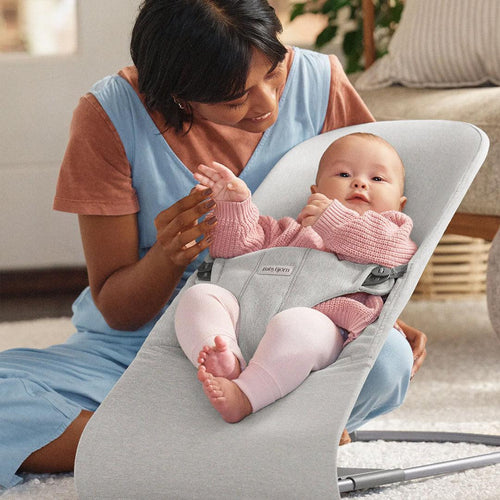 2026 2025 BabyBjörn Bouncer Bliss Woven Mélange - Gris Clair