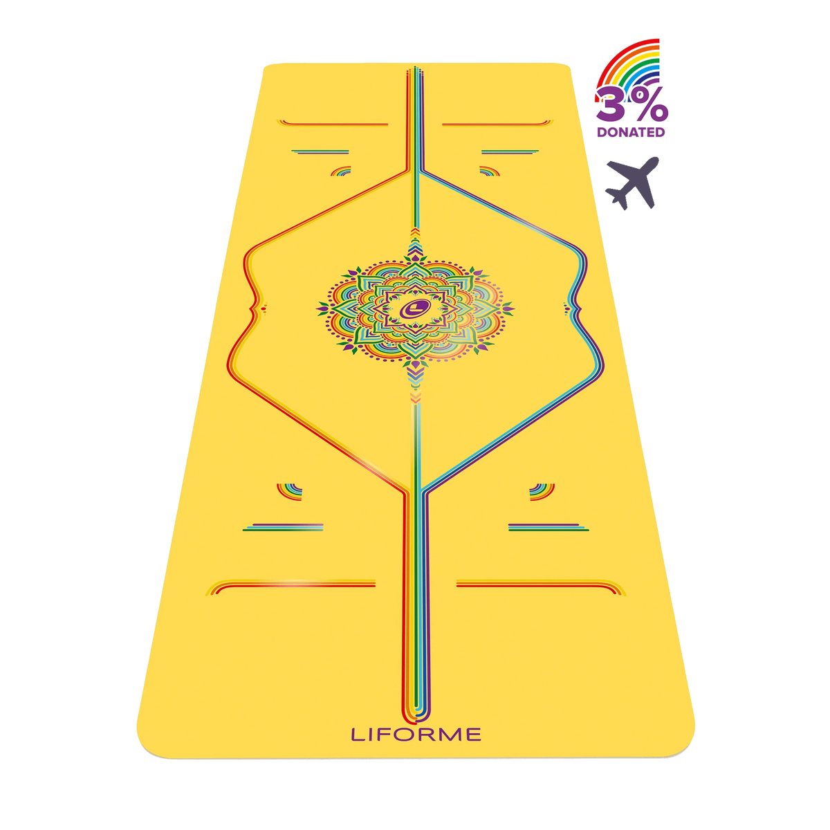 2026 2025 Tapis de Yoga de Voyage Liforme Rainbow – Alignement Coloré et Éco-Responsable