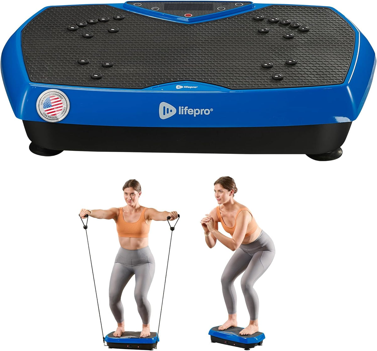 2026 2025 Lifepro Plateforme Vibrante d’Exercice avec Points d’Acupuncture Magnétiques - Plateforme Vibrante pour Tout le Corps pour Débutants et Récupération - Massage Drainage Lymphatique pour Tonification Musculaire et Fitness Général