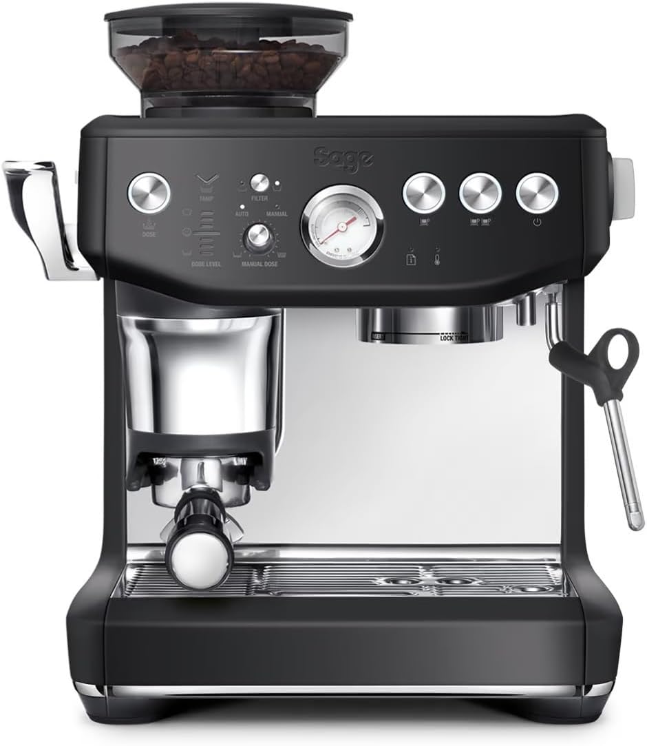 2026 2025 Machine à Café Expresso avec Broyeur Intégré & Mousseur à Lait – Sage Barista Express Impress – Acier Inoxydable Brossé, Expérience Barista à Domicile