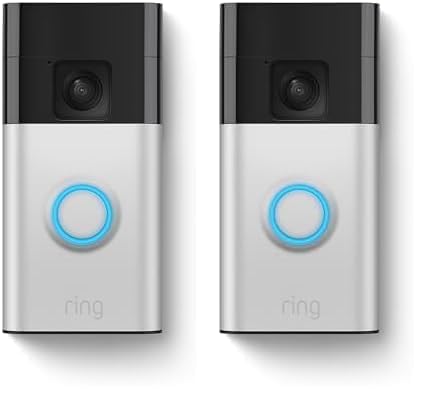 2026 2025 Ring Sonnette Vidéo sur Batterie, Vidéo Plein Pied, Vue en Direct avec Audio Bidirectionnel et Détection de Mouvement (dernier modèle)